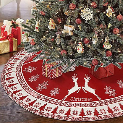 Christmas knitted tree skirt