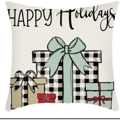 2pcs Christmas Linen Throw pillow cases 