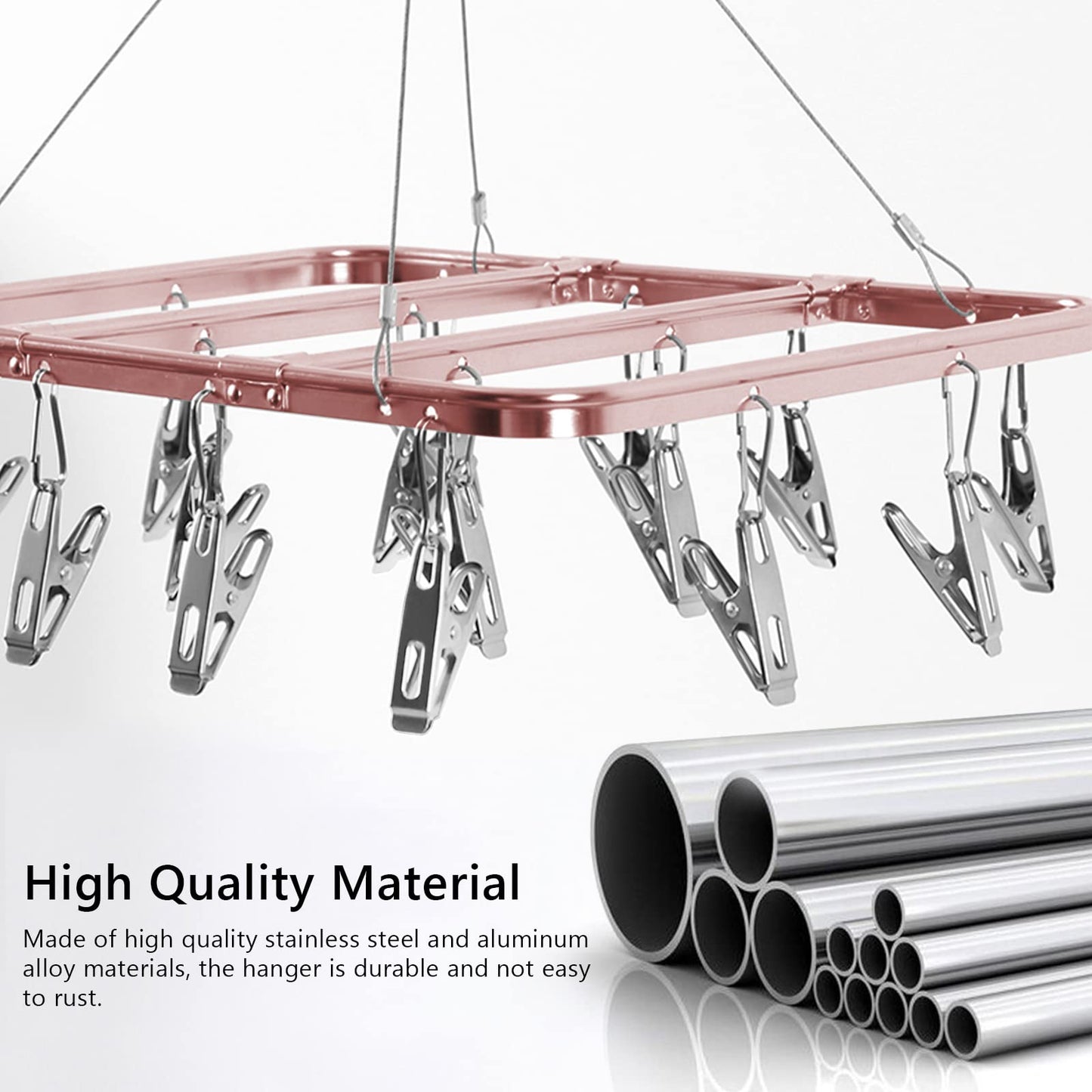 26 Peg metallic cloth drying rack hanger