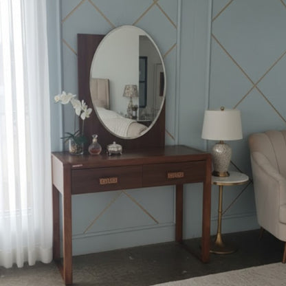 Brown wooden dressing table