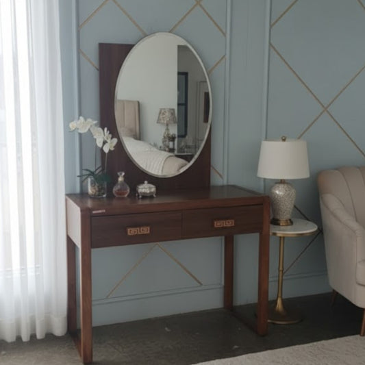 Brown wooden dressing table