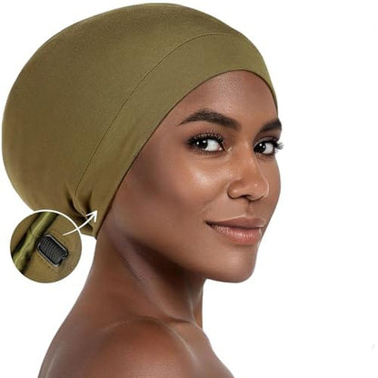 Sleeping hair bonnet with satin inside