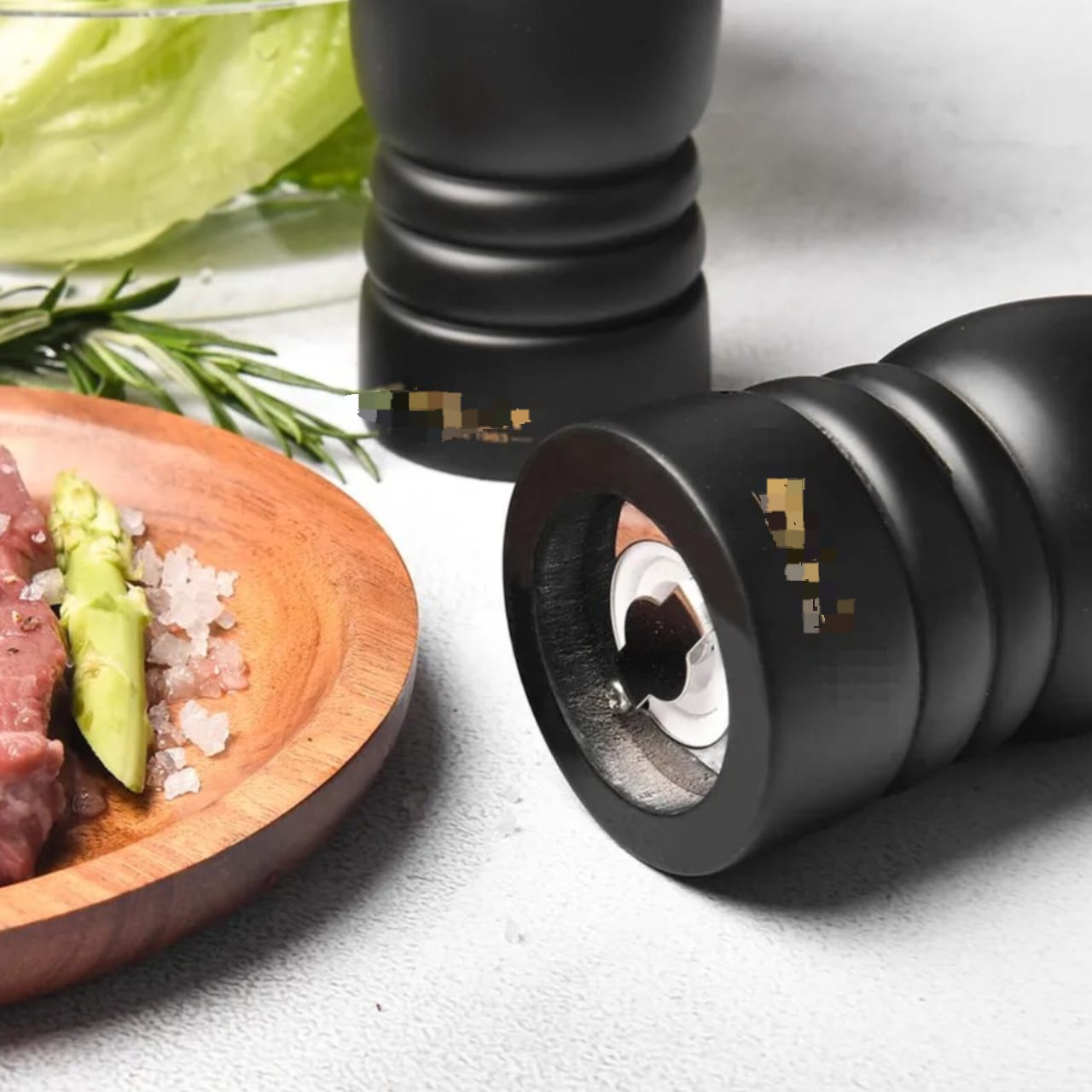 Wood pepper grinder mill