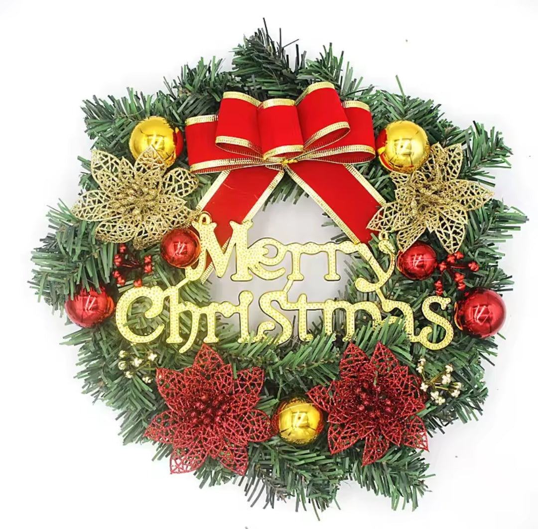 30 cm Decorated Artificial Christmas Wreath
