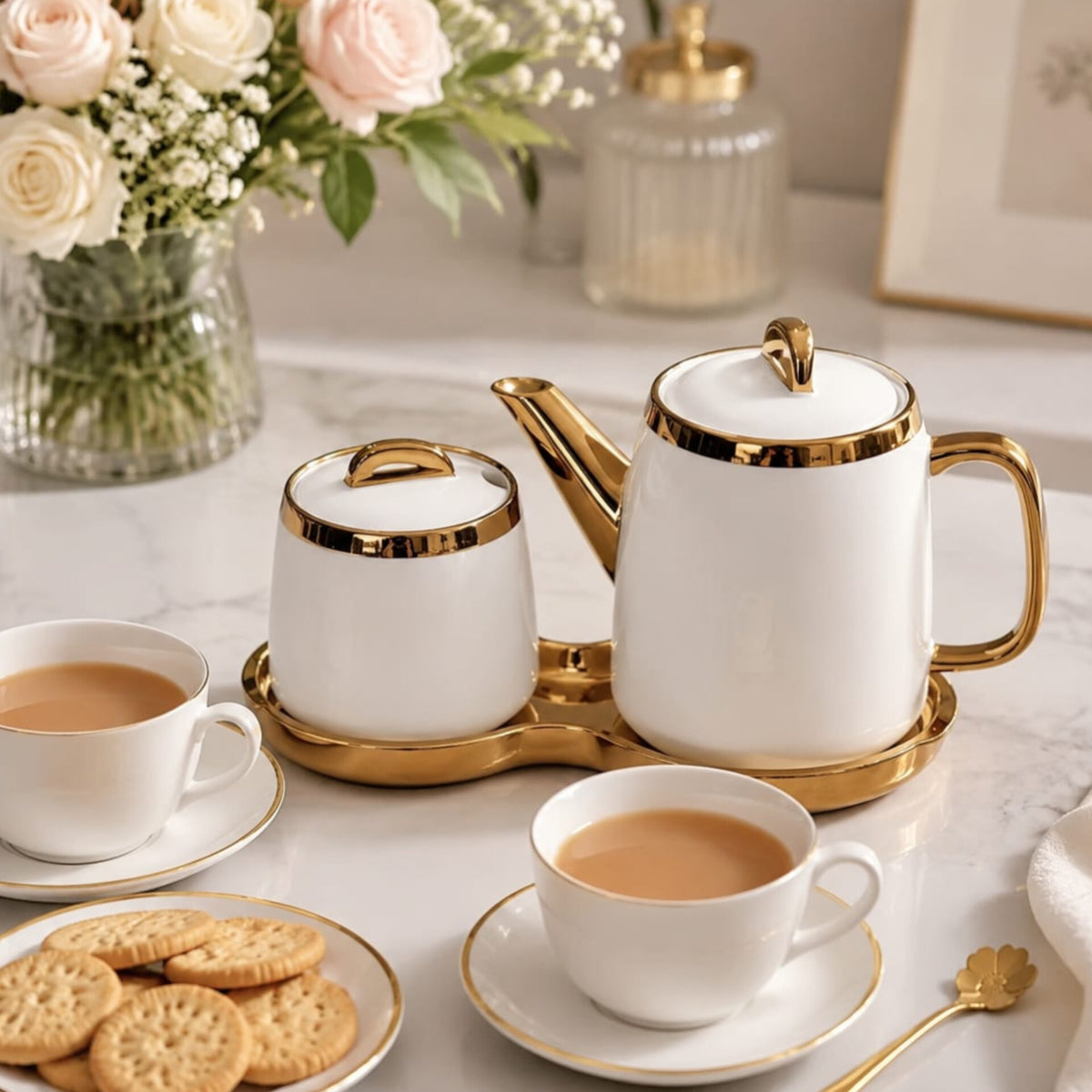 2Pc Kettle and Sugar Dish