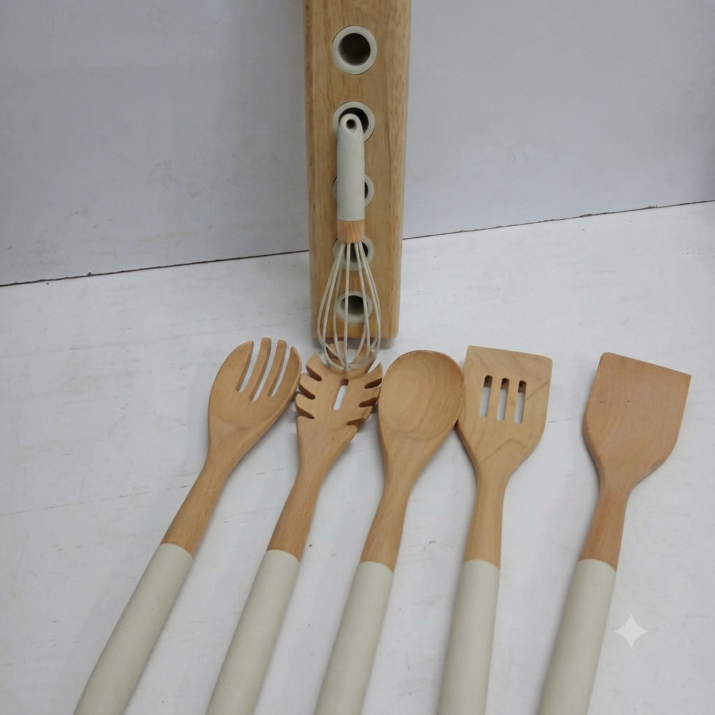 6Pc Cooking Spoon with Stand