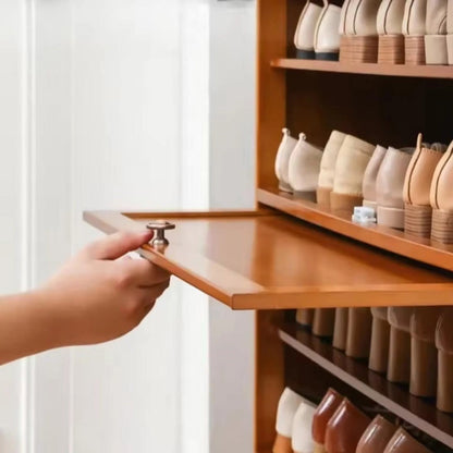 Flip side Bamboo shoe cabinet/storage shelf