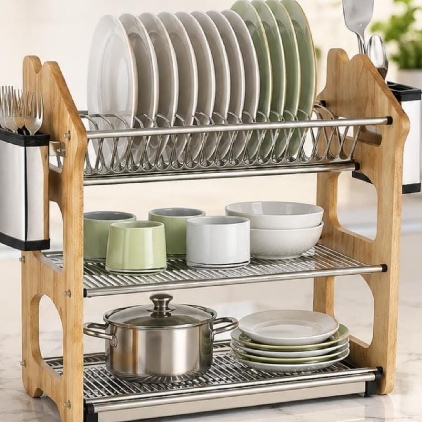 3 Layer Heavy Duty Dish Rack