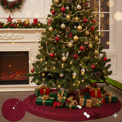 Christmas Knitted Tree Skirt