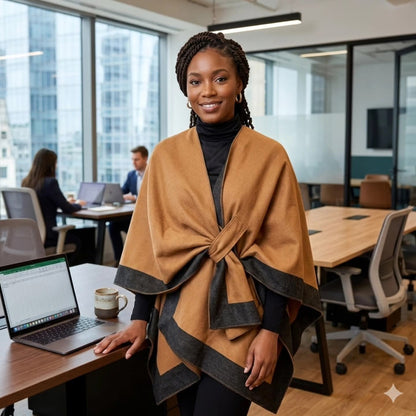 Double sided wrap up shawl winter  ponchos