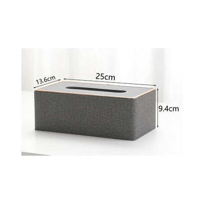 Leather gold tissue box