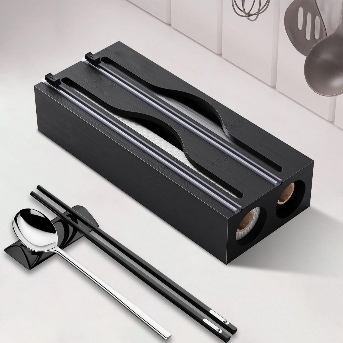 2 in 1 Bamboo foil dispenser