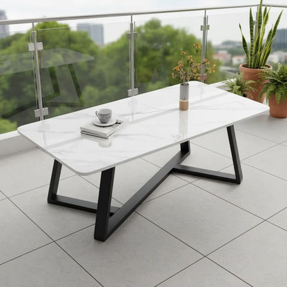 Wooden Marble Top Coffee Table