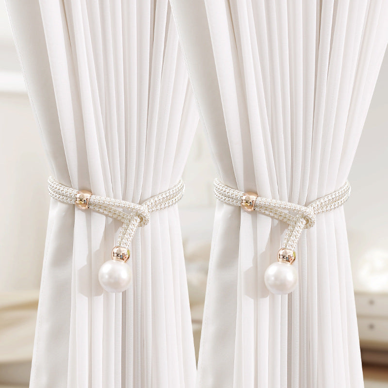 White Pearl Curtain Tiebacks Gha