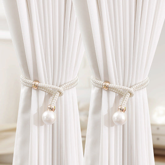 White Pearl Curtain Tiebacks Gha