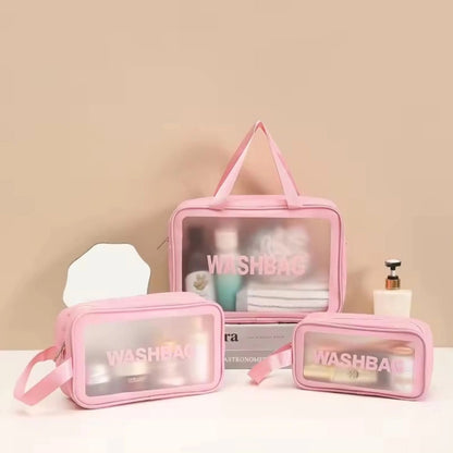 3Pc wash bag pouches set