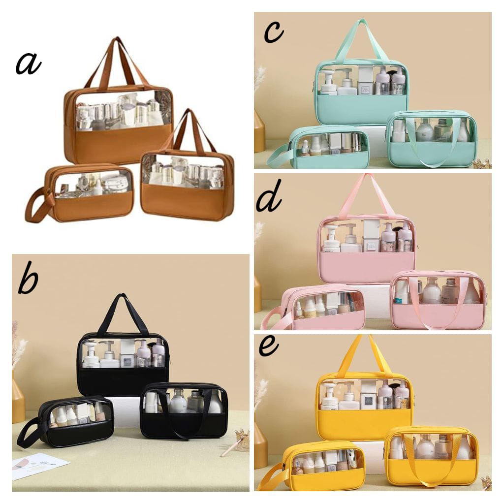 3Pc Make up cosmetic travel bags wash toiletry bags