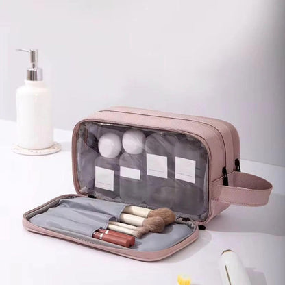 Multilayered Wet and Dry Separation Travel Toiletry Bag