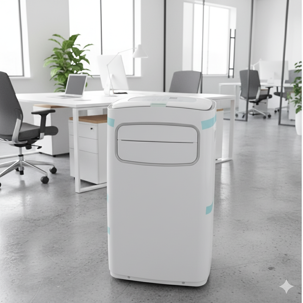 Portable air conditioner with wheels