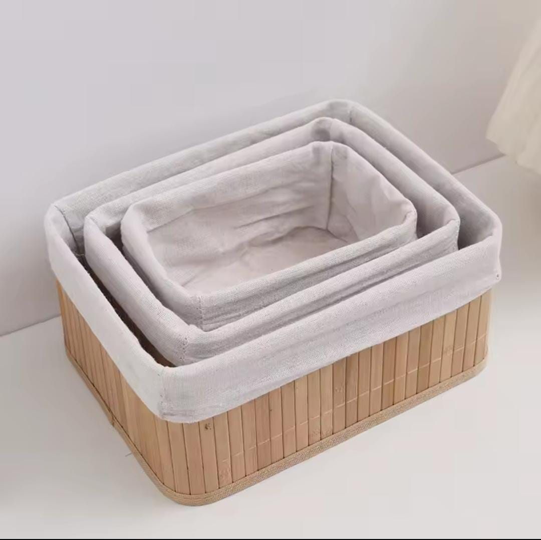 3 in 1 Rattan storage baskets