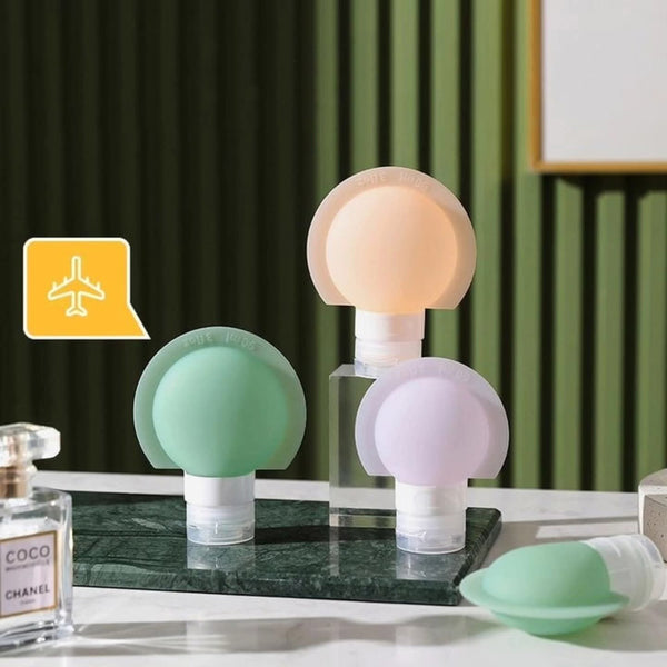3Pcs silicone travel lotion bottle.