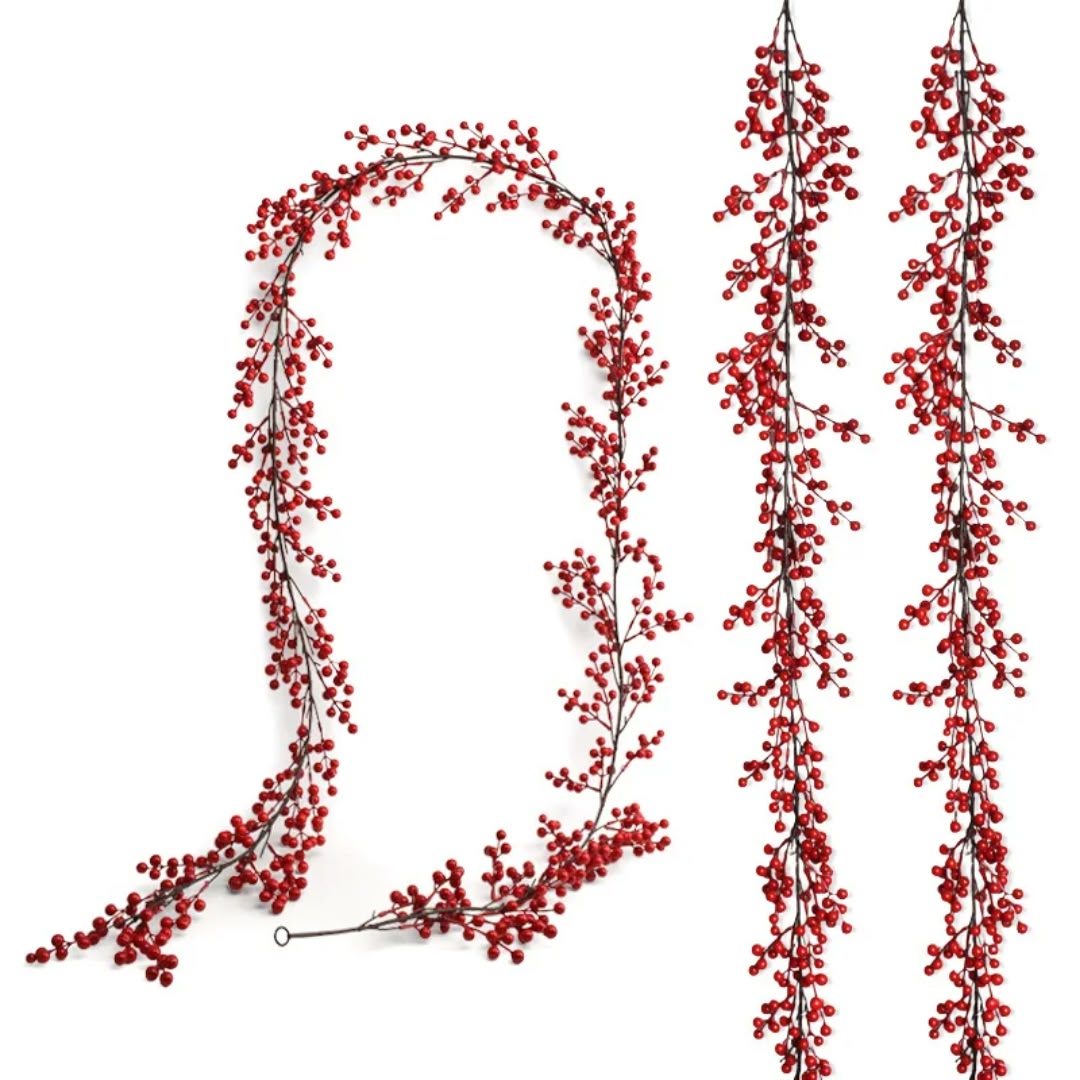 Artificial Red Berry Plants Christmas