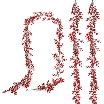 Artificial Red Berry Plants Christmas