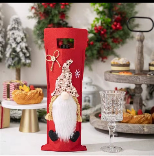 Christmas wine bottle bags