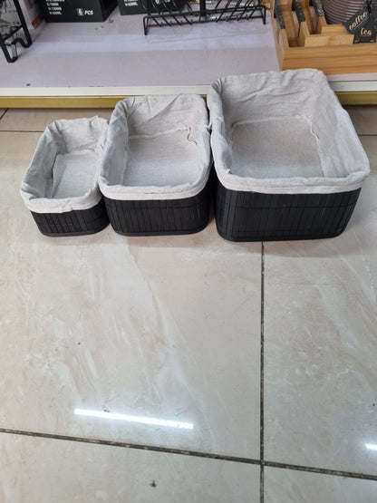3 in 1 Rattan storage baskets