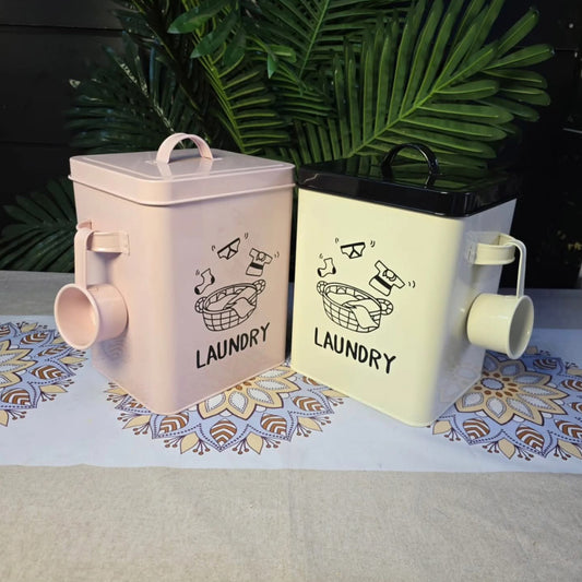 Laundry powder tin