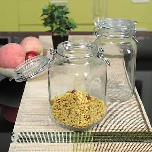 Bon appetit clip glass jar