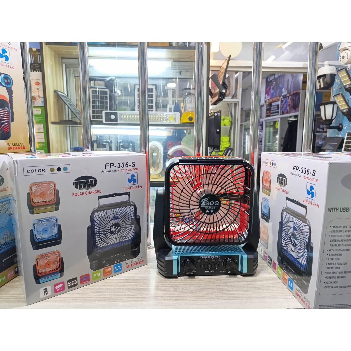 Solar Fan with BT speaker/Radio