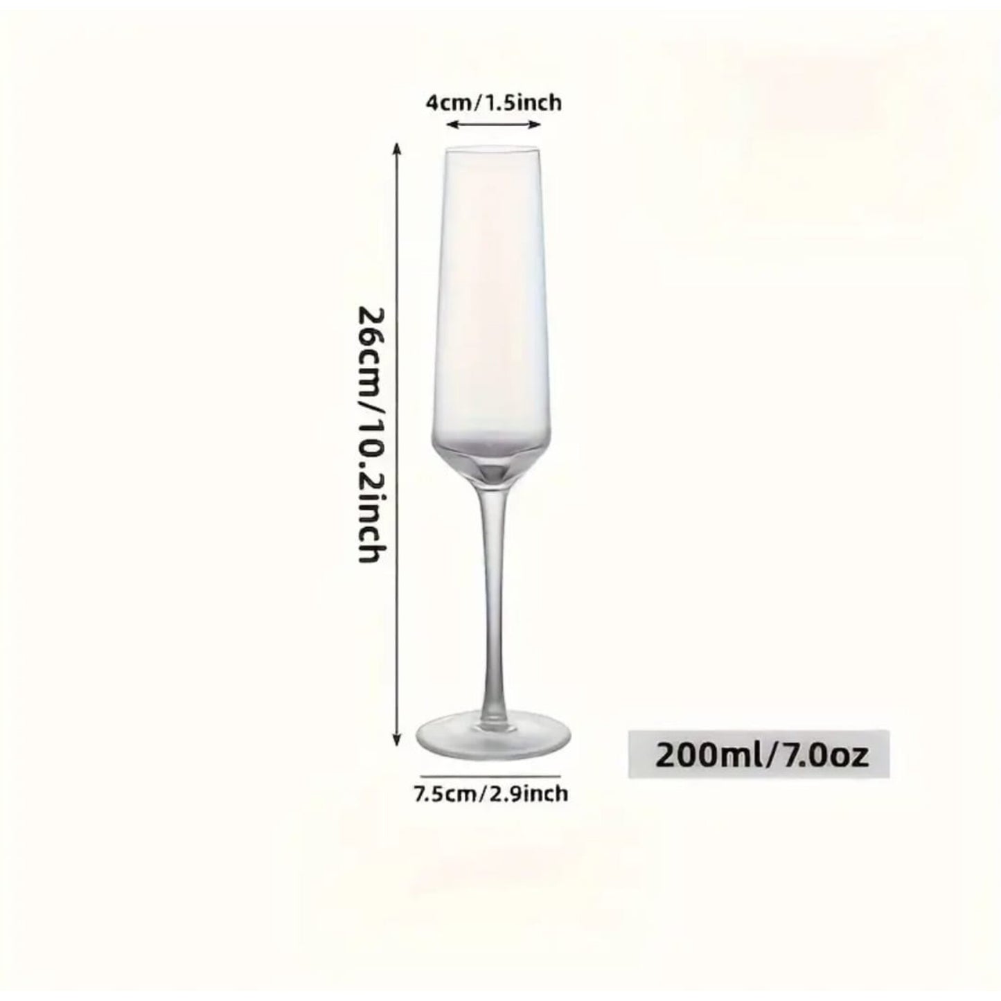 6pcs champagne glasses