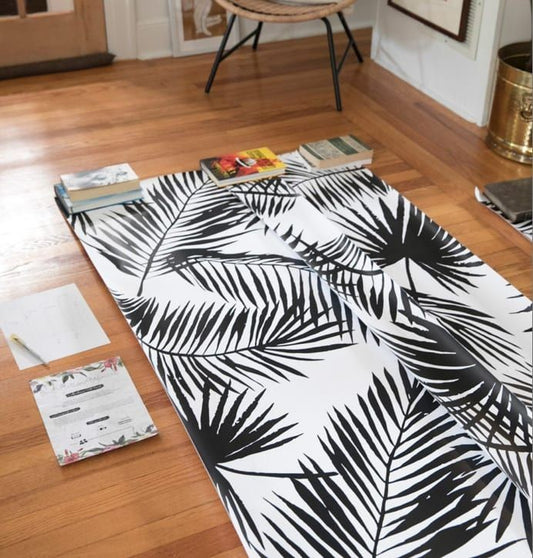 Tropical palm plants doormats