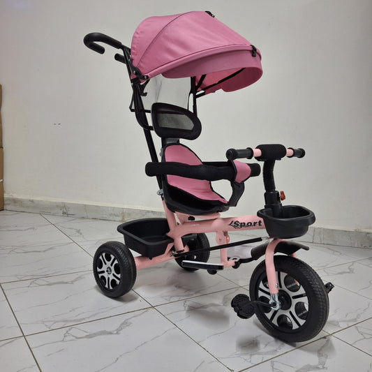 Tricycle with push handle and canopy