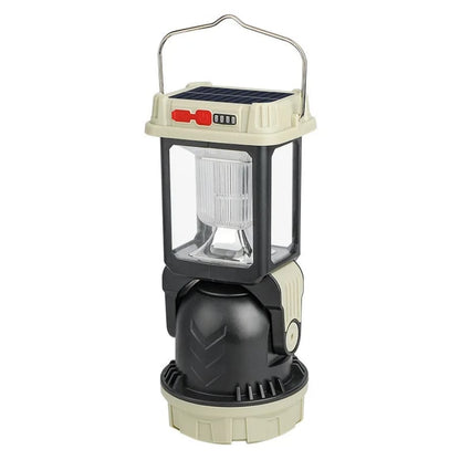 Multifunctional solar and rechargeable camping light lantern flashlight