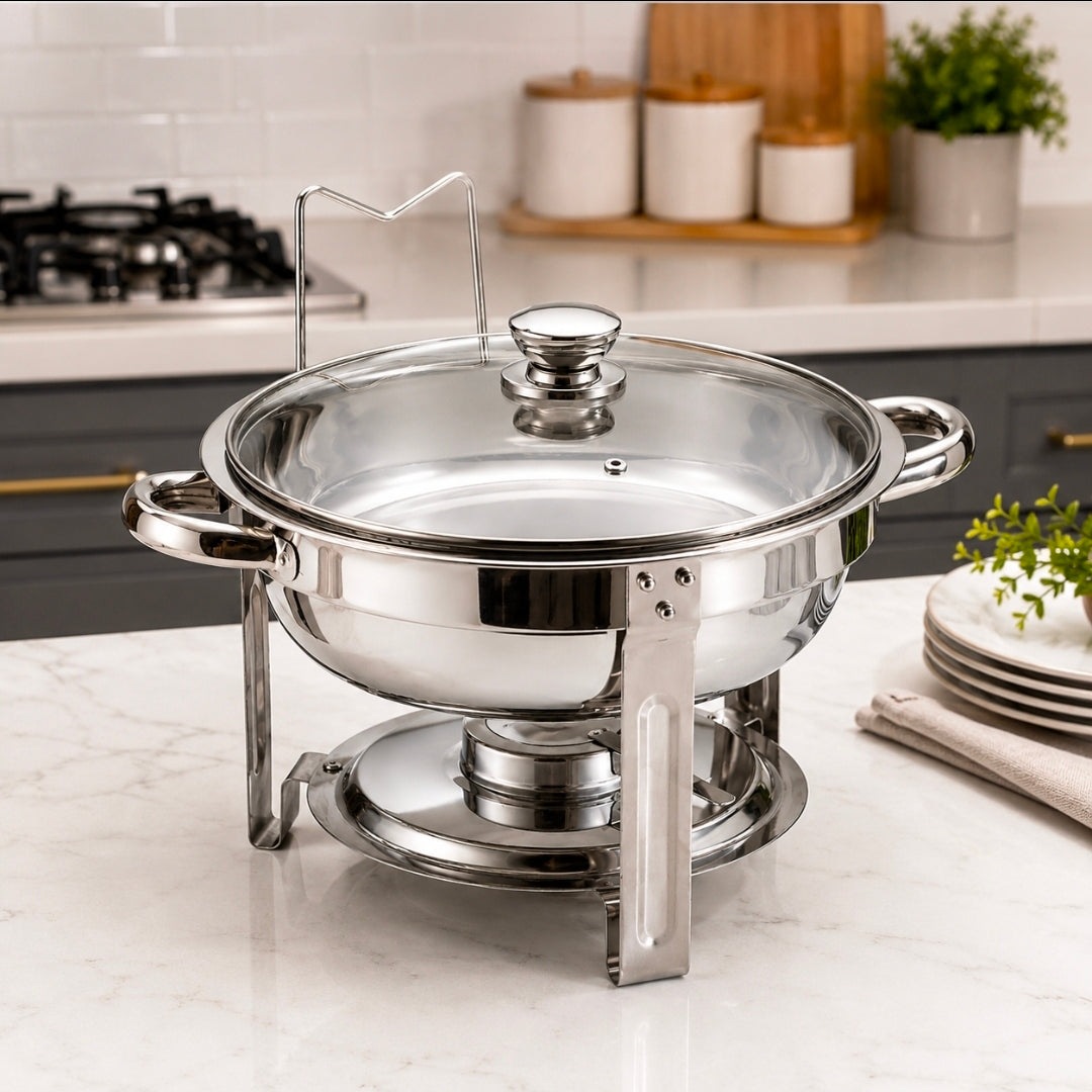 5L Round Stainless Chaffing Dishes Food Warmers