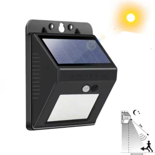 Set of 3 solar wall lights