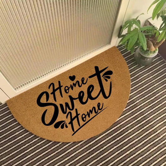 Semi circle entry door mat