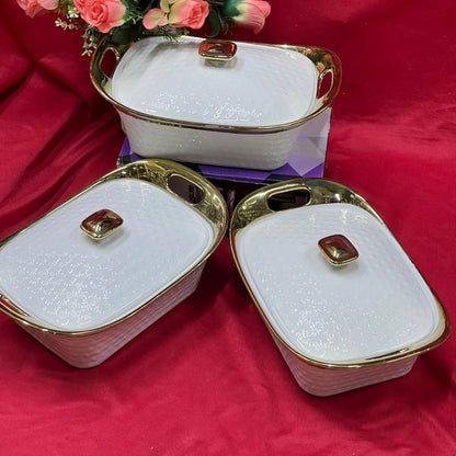 3Pc  Ceramic Serving Dish Set