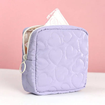 Candy color square glossy cosmetic bag
