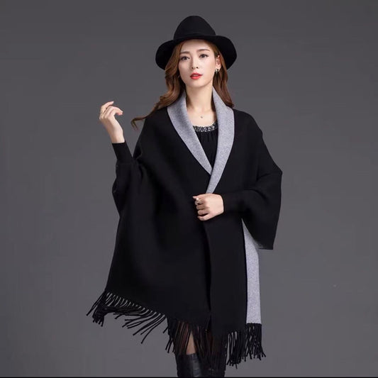 Double sided  sleeve ponchos
