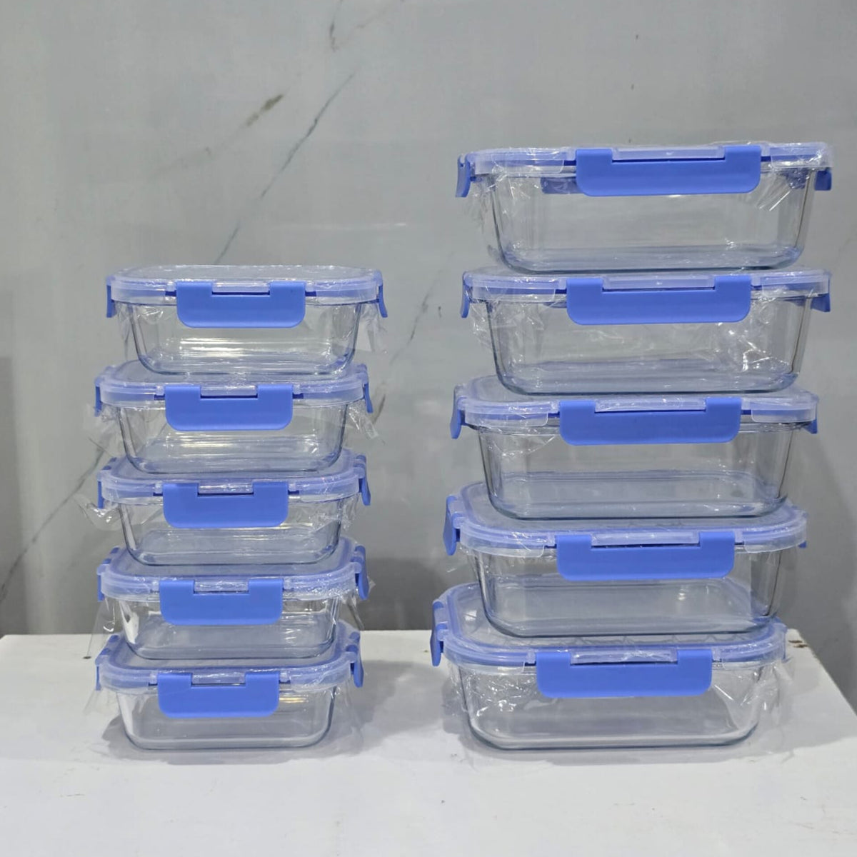 10Pcs set food grade glass storage containers