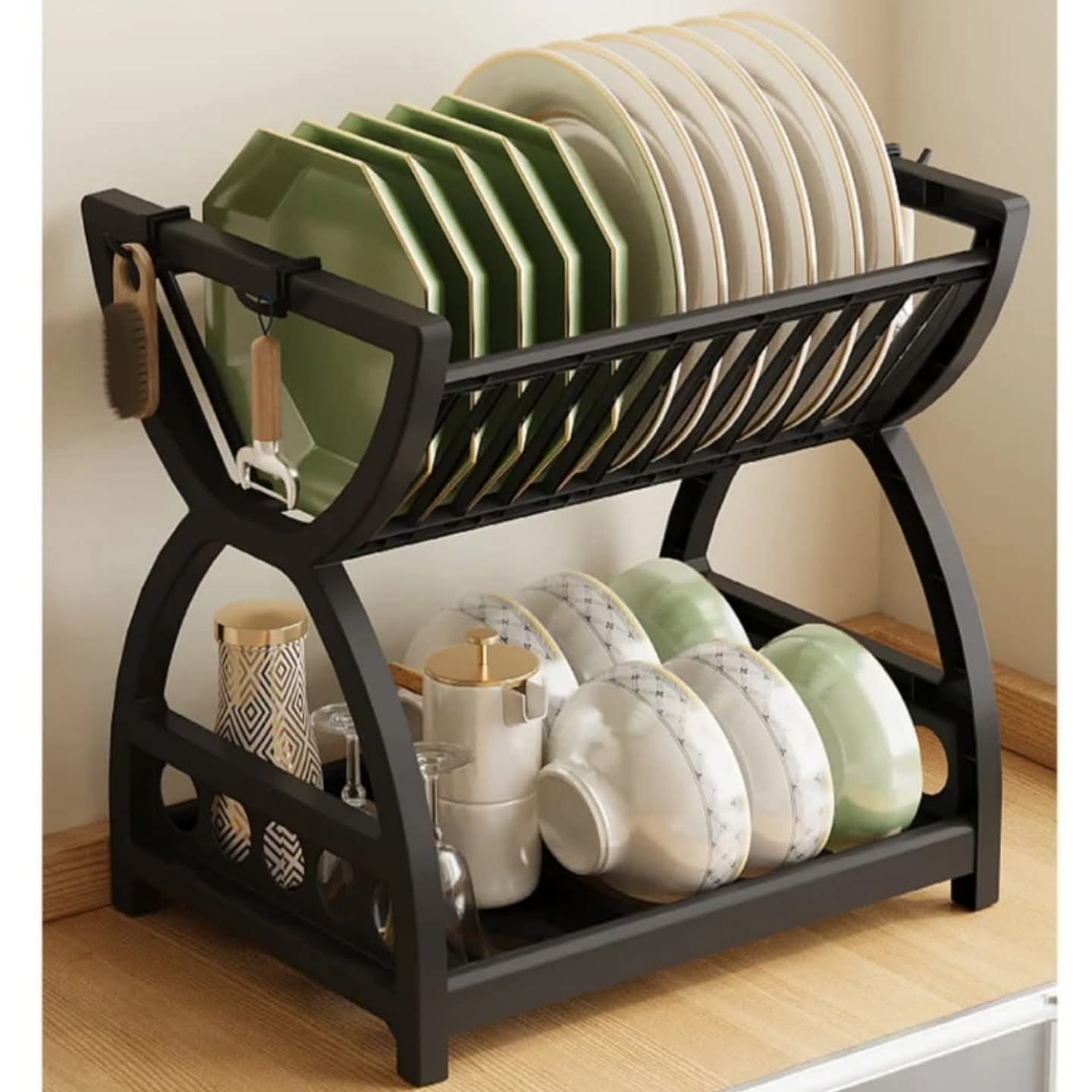 Double Layer Sink Dish Drying Rack