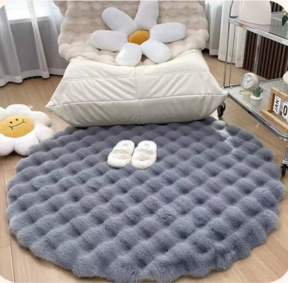 Round  plush rugs