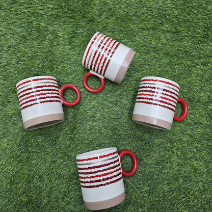 6pcs printed porcelain ceramic mugs