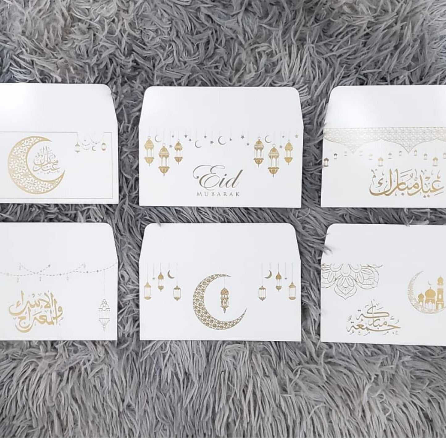 6Pcs Eid Mubarak Envelopes / Money Gift Card  holder
