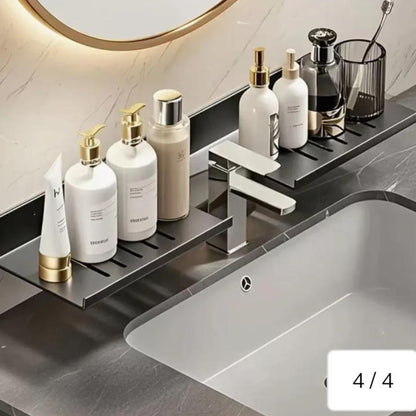 Metallic Faucet Storage Rack
