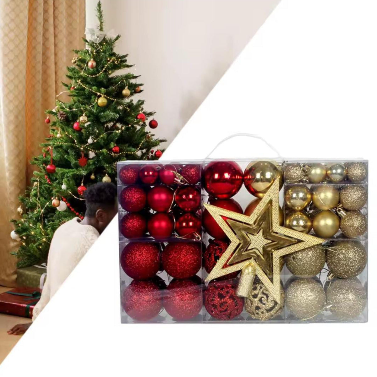 101Pcs Christmas Tree Ball Ornaments