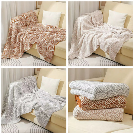 Warm microfiber throw blanket